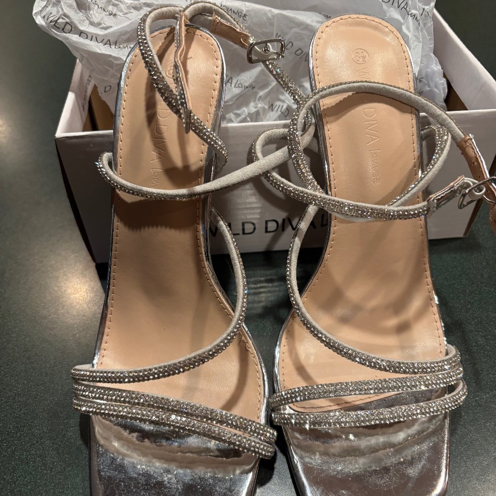 Silver sandals
